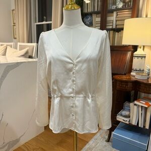 J. Crew Cream Silk Blouse 6